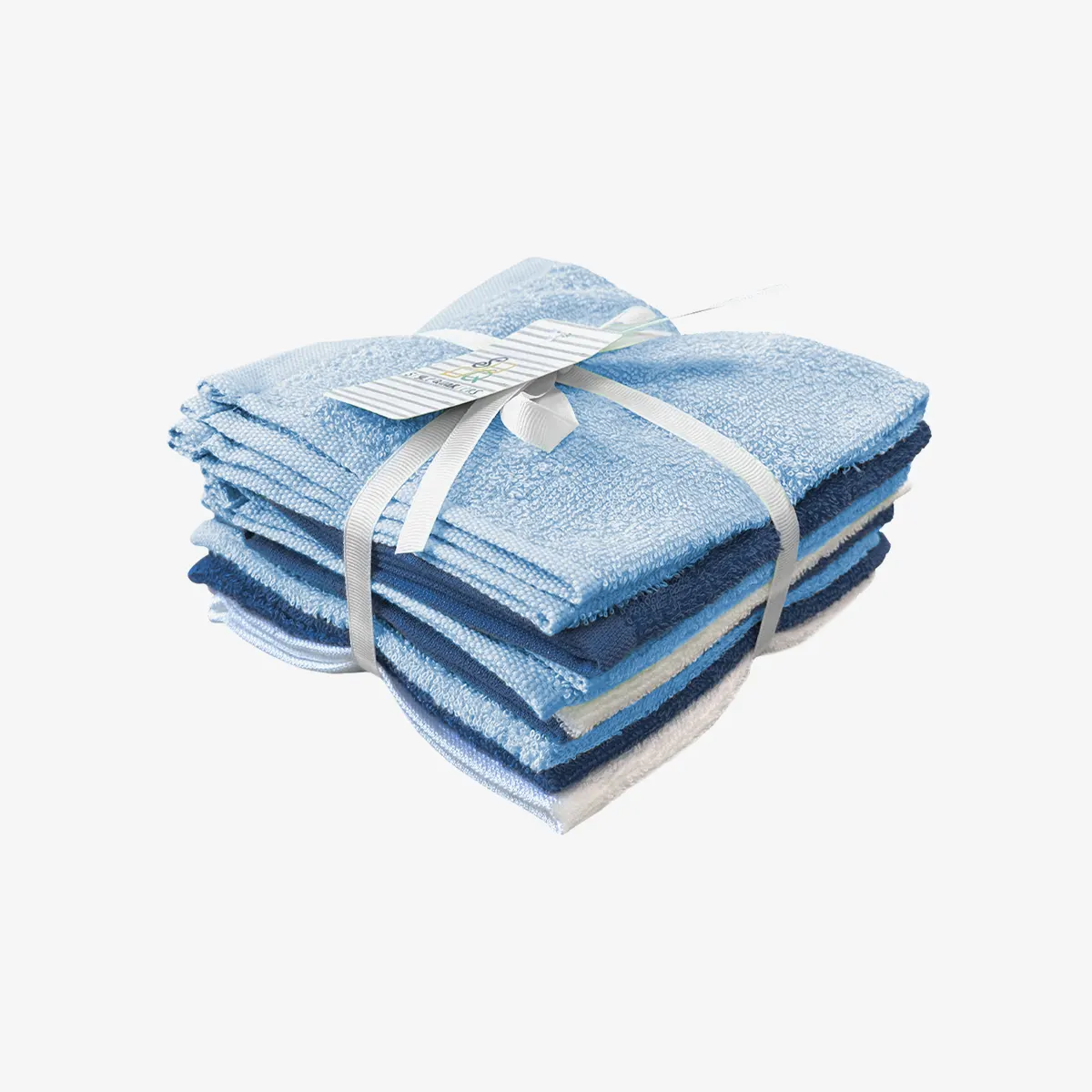8-pack blue, dark blue and white towels in bulk 8-pack blue, dark blue and white towels in bulk
